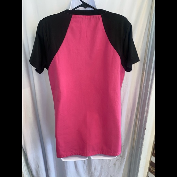 2 Nurse Scrub Set Tops Pink & Purple - Picture 4 of 11